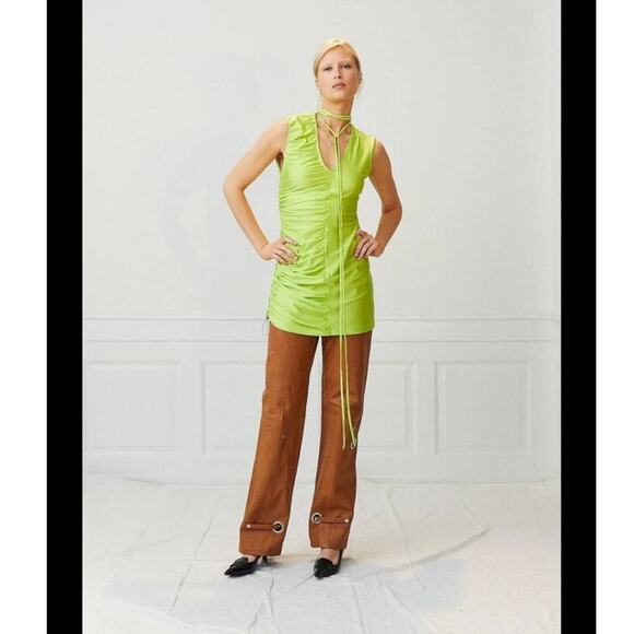 Saks Potts Green Philippe Minidress Size Medium - Picture 3 of 11
